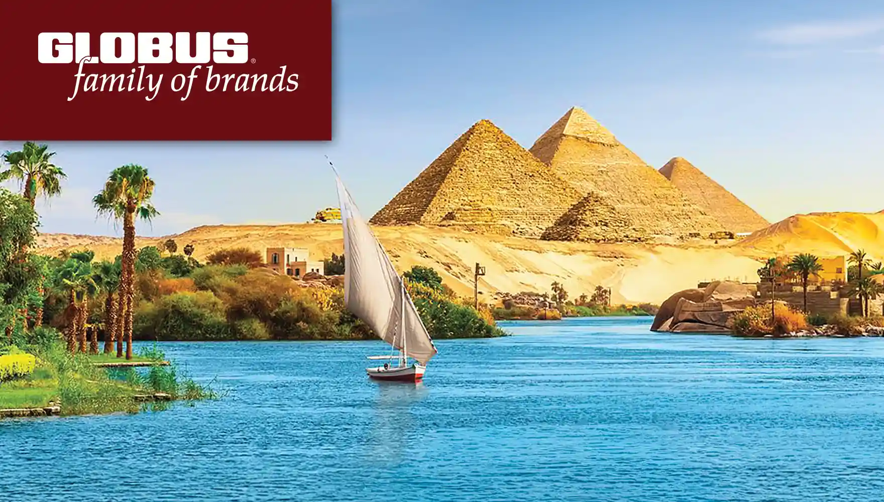 Globus Egypt Pyramids and Nile River