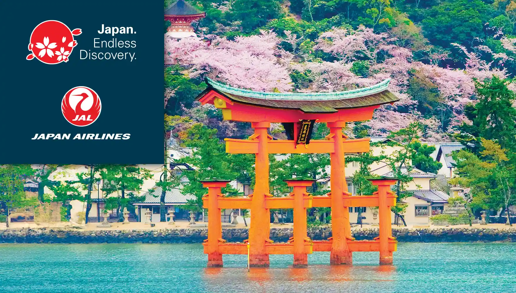 Itsukushima Shrine with Cherry Blossoms, Miyajima, Japan | JNTO, Japan Airlines