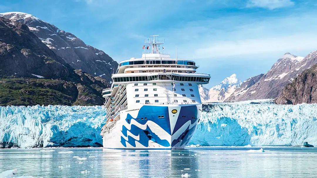 16x9-Princess-AlaskaGlacierBay-Cruise Alaska Glacier Bay cruise at Dawes Glacier with Princess Cruises.