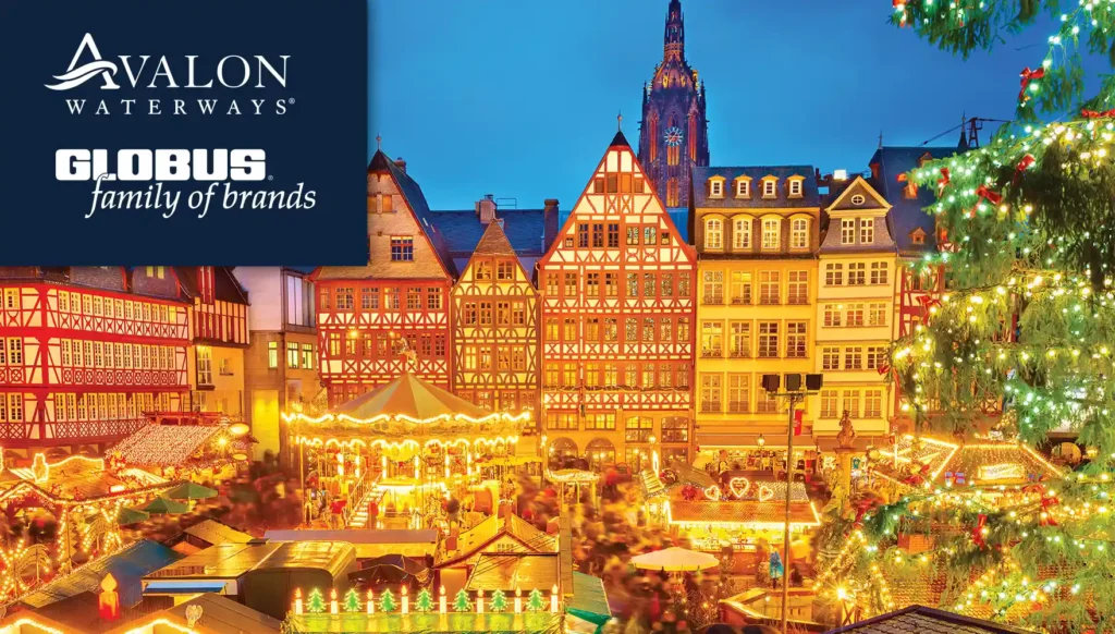 Photo of a Christmas market in Europe