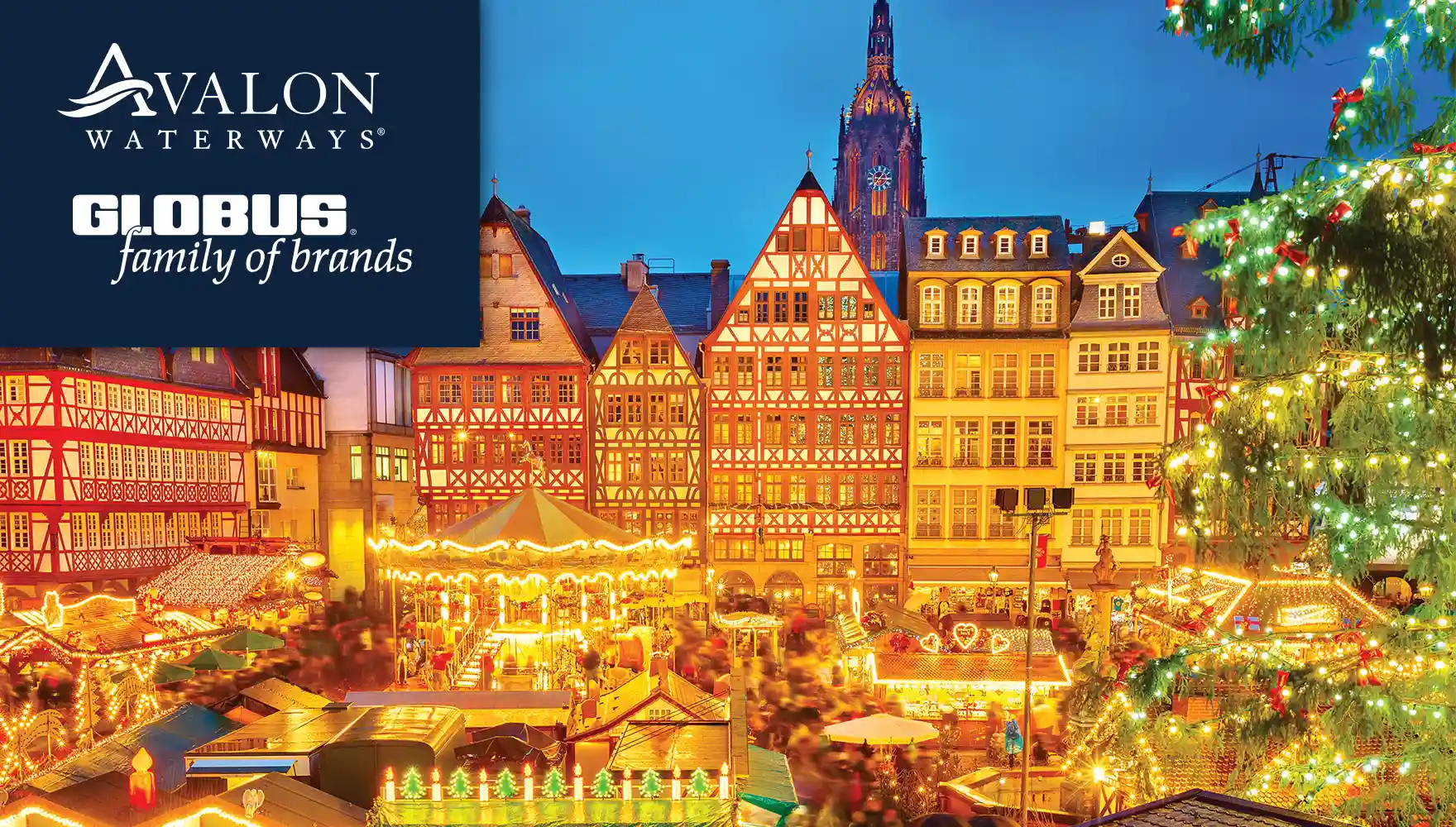 Photo of a Christmas market in Europe