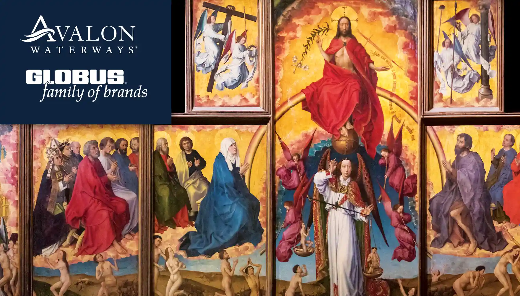 Close-up photo of Van Der Weyden's “The Last Judgement” in France