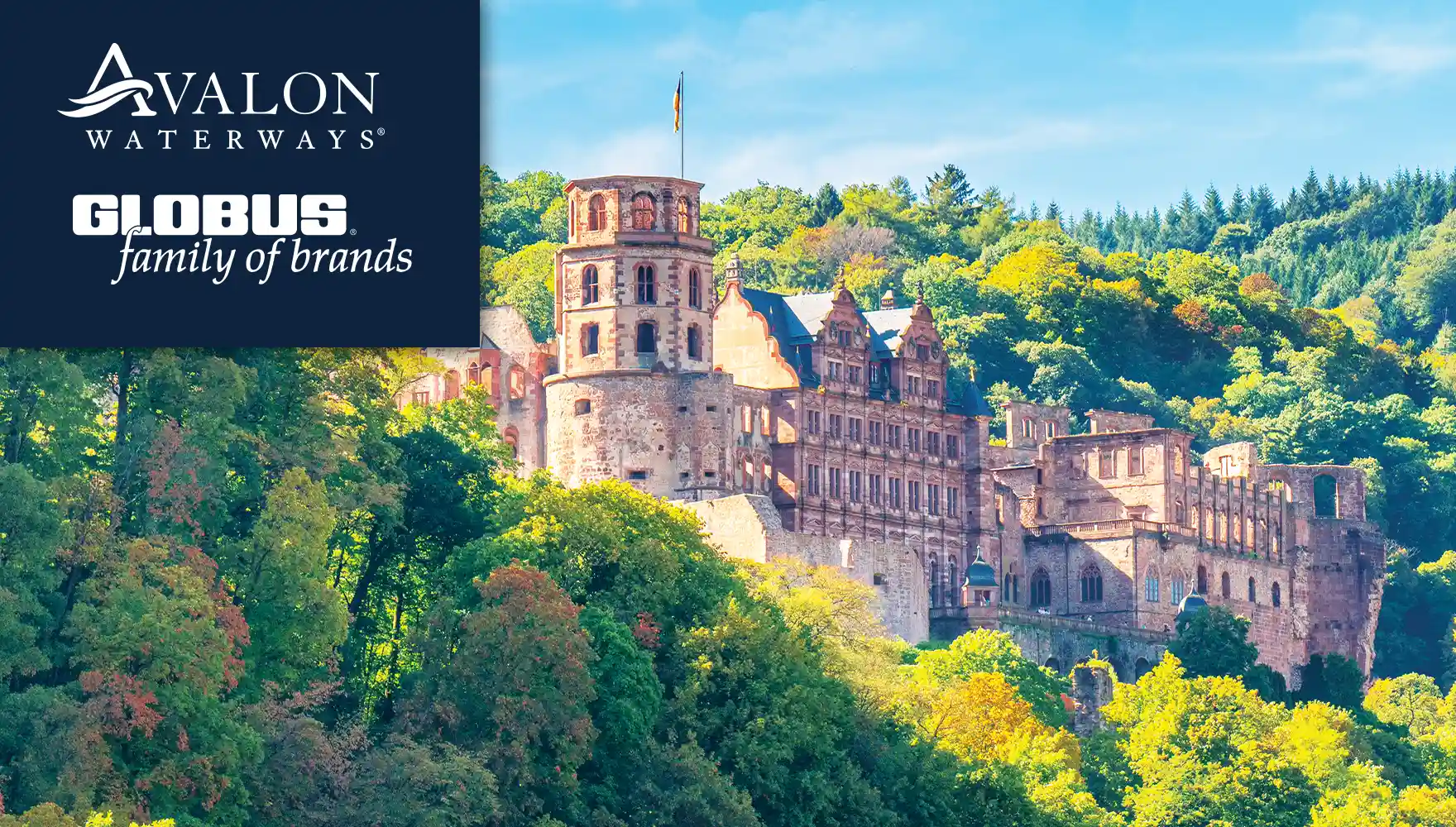 Photo of the pink-hued Heidelberg Castle in Germany