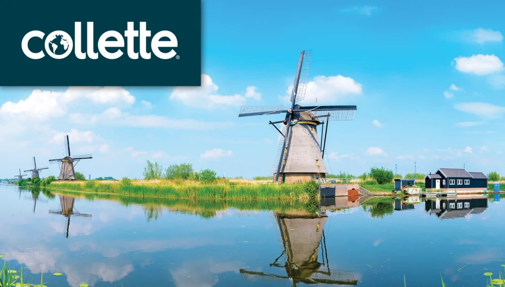 Photo of iconic dutch windmills in the Netherlands