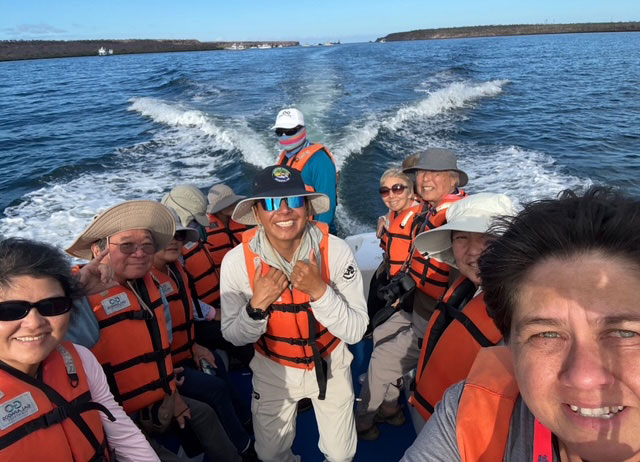 We had a boat tour of the area looking for wildlife before boarding the Galapagos Legend ship.