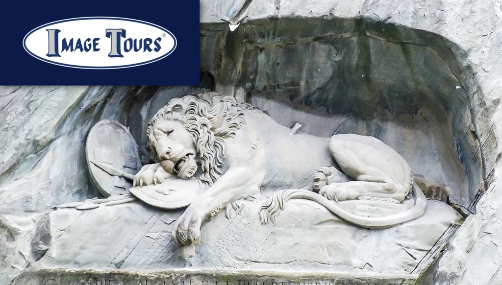 Photo of the Lion Monument in Lucerne, Switzerland