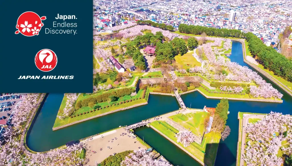 Goryokaku Fort Cherry Blossoms, Hakodate, Hokkaido, Japan | JNTO, Japan Airlines