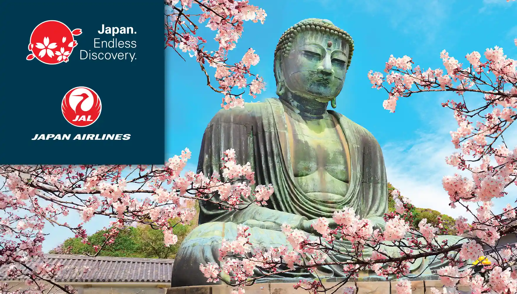 Kamakura Daibutsu (Great Buddha of Kamakura) Cherry Blossoms, Kamakura, Japan | JNTO, Japan Airlines