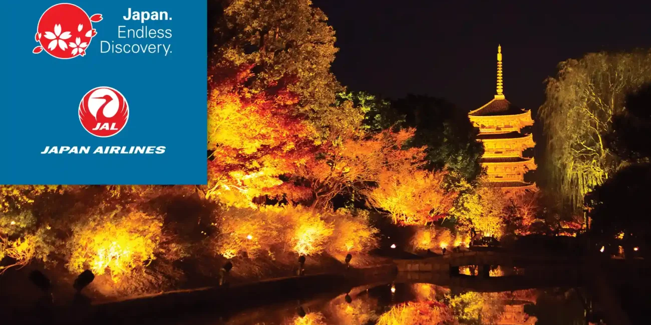 Photo of the Toji Temple illuminations in Kyoto