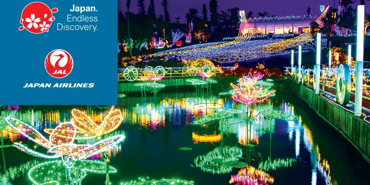 Photo of the illuminations at Southeast Botanical Gardens in Chibana, Okinawa