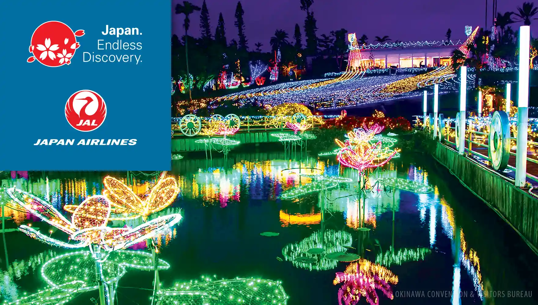 Photo of the illuminations at Southeast Botanical Gardens in Chibana, Okinawa