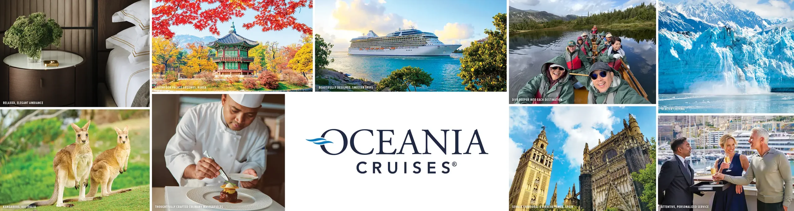 Oceania Cruises — The Joy Traveling Well: Immersive Itineraries; Intimate, Luxurious Ships; Genuine Hospitality; The Finest Cuisine At Sea