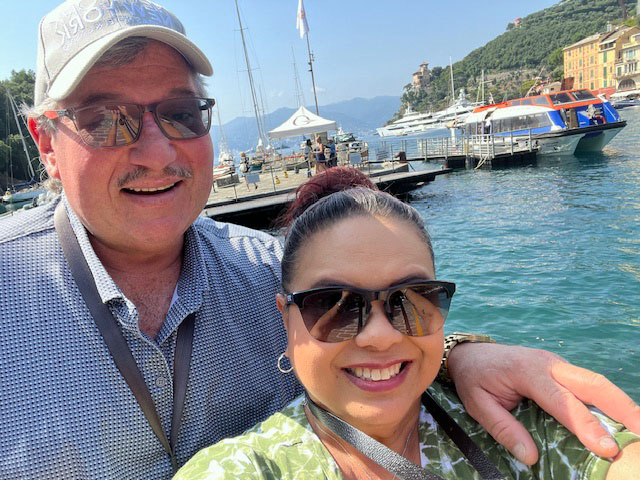 Portofino-Italy-Dale-Lia Dale & Lia enjoying the beautiful weather in Portofino, Italy.