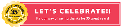 Let's Celebrate! Non-Stop Travel's 35th Anniversary!