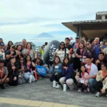 2025 Fall Ultimate School Break Tour, group at Owakudani, Japan.