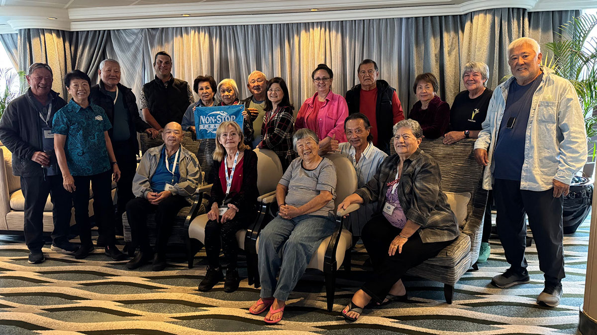 2025 Glaciers to Timeless Japan Cruise Photo Gallery, photo of our group on the Oceania Riviera ship.