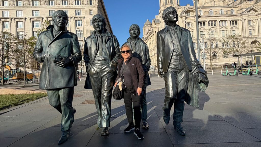 2026 Heart of the British Isles Tour at the Beatles statue in Liverpool, England.