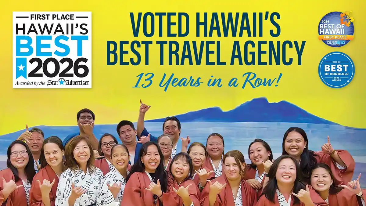 Non-Stop Travel Voted Hawaiis Best Travel Agency for 13 Years in a Row!